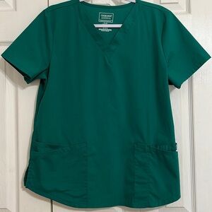 Cherokee Authentic Workwear Green Scrub Top Size Medium